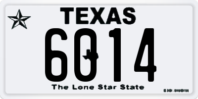 TX license plate 6014