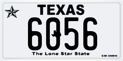 TX license plate 6056