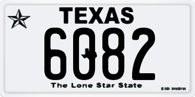 TX license plate 6082