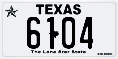 TX license plate 6104