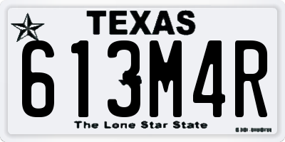 TX license plate 613M4R