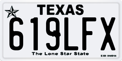 TX license plate 619LFX