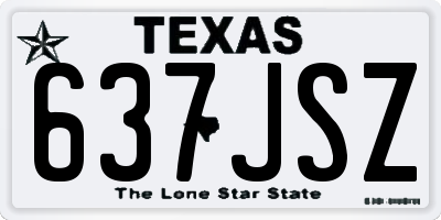 TX license plate 637JSZ