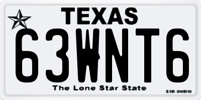 TX license plate 63WNT6