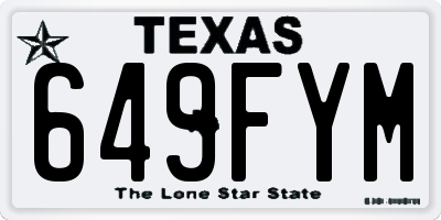 TX license plate 649FYM