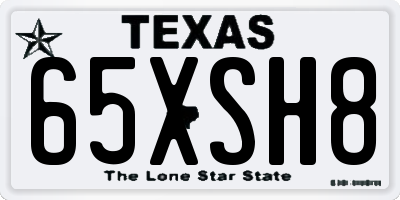 TX license plate 65XSH8