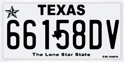 TX license plate 66158DV