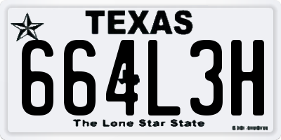 TX license plate 664L3H