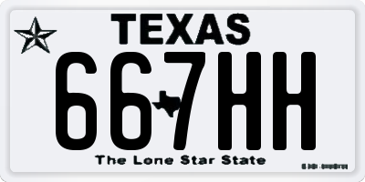 TX license plate 667HH