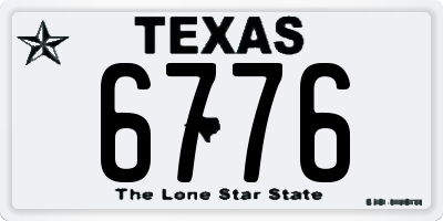 TX license plate 6776