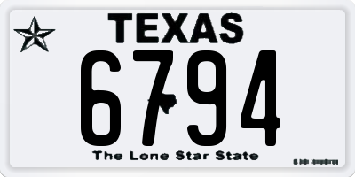 TX license plate 6794