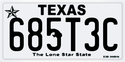 TX license plate 685T3C