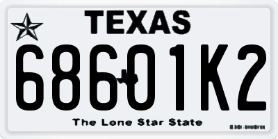 TX license plate 68601K2