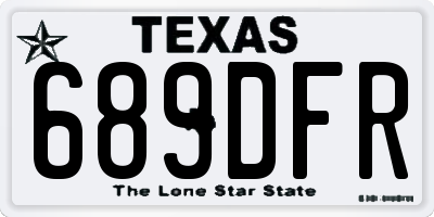 TX license plate 689DFR