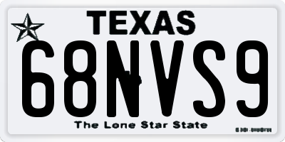 TX license plate 68NVS9