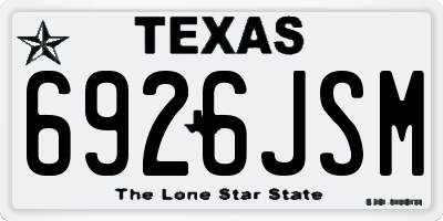 TX license plate 6926JSM