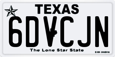 TX license plate 6DVCJN