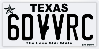 TX license plate 6DVVRC