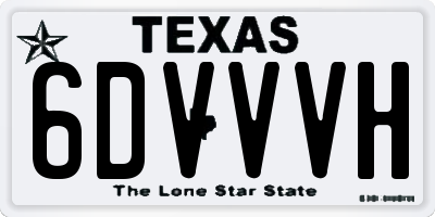 TX license plate 6DVVVH