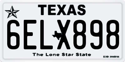 TX license plate 6ELX898