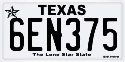 TX license plate 6EN375