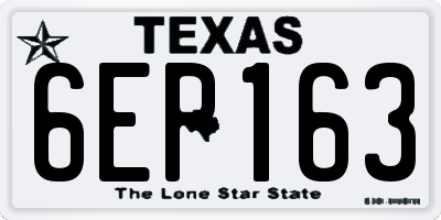 TX license plate 6EP163