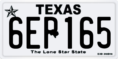 TX license plate 6EP165