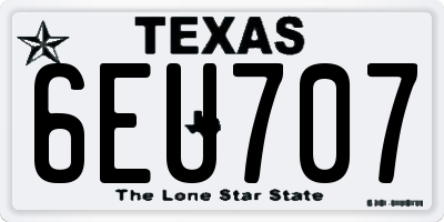 TX license plate 6EU707