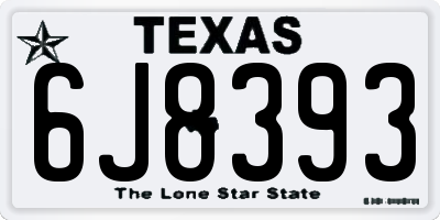 TX license plate 6J8393