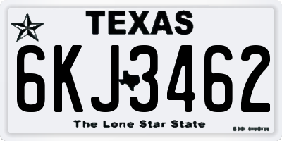 TX license plate 6KJ3462