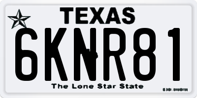 TX license plate 6KNR81