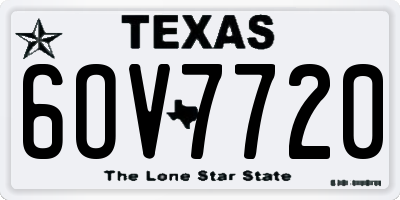 TX license plate 6OV7720