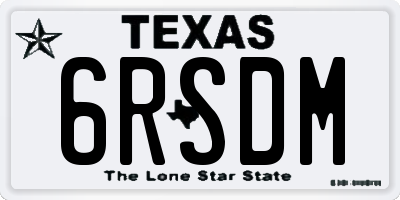 TX license plate 6RSDM