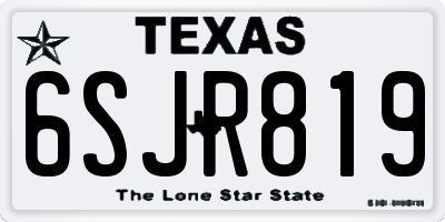 TX license plate 6SJR819