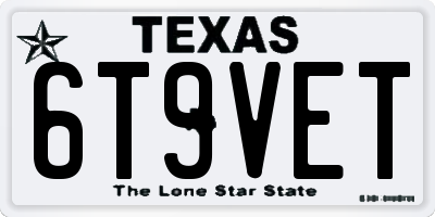 TX license plate 6T9VET