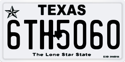 TX license plate 6TH5060