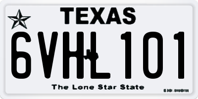 TX license plate 6VHL101