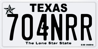 TX license plate 704NRR