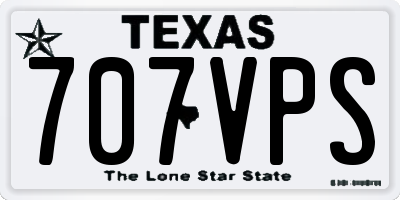 TX license plate 707VPS