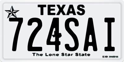 TX license plate 724SAI