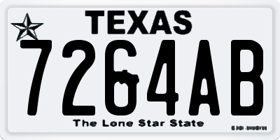 TX license plate 7264AB