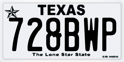 TX license plate 728BWP