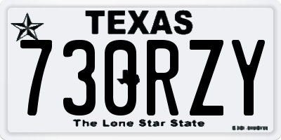 TX license plate 730RZY