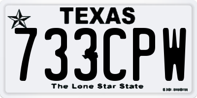 TX license plate 733CPW