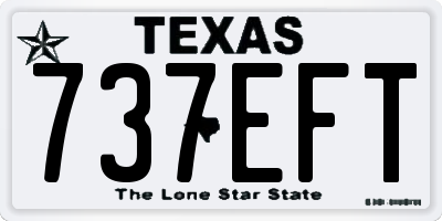 TX license plate 737EFT