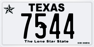 TX license plate 7544