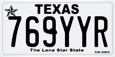 TX license plate 769YYR