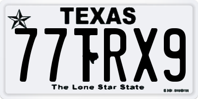 TX license plate 77TRX9