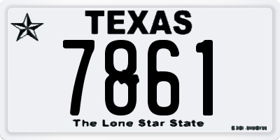 TX license plate 7861