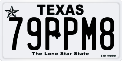 TX license plate 79PPM8